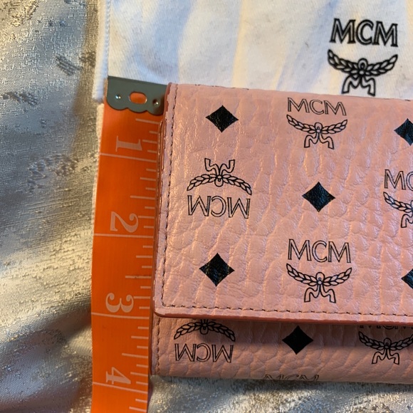 *SOLD* MCM Flap Wallet in Pink Visetos and Leather - Picture 9 of 15